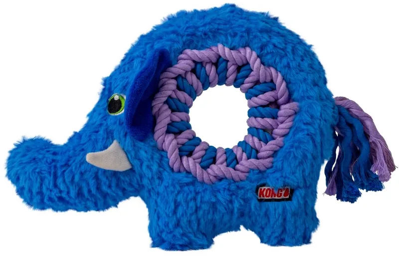 Ringaroos Elephant - Hondenspeelgoed - M von KONG in Blau – Produktfoto 1 von 5