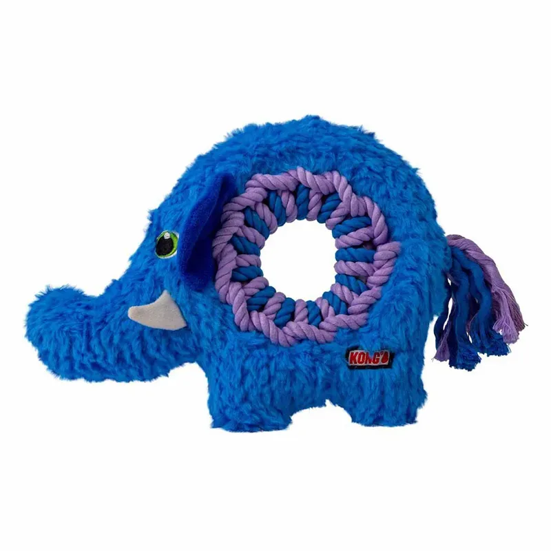 Ringaroos Elephant - Hondenspeelgoed - M von KONG in Blau – Produktfoto 3 von 5