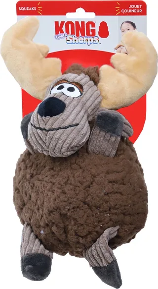 Sherps Floofs Big Moose Hondenspeeltje | Pluche Eland met Ribfluweel Details by KONG in Brown – product photo 1 of 2