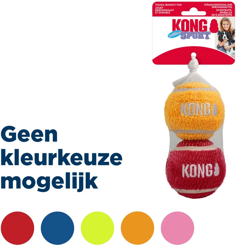 Sport Softies Balls - Hondenspeelgoed - 2 stuks Large by KONG in Assorti – product photo