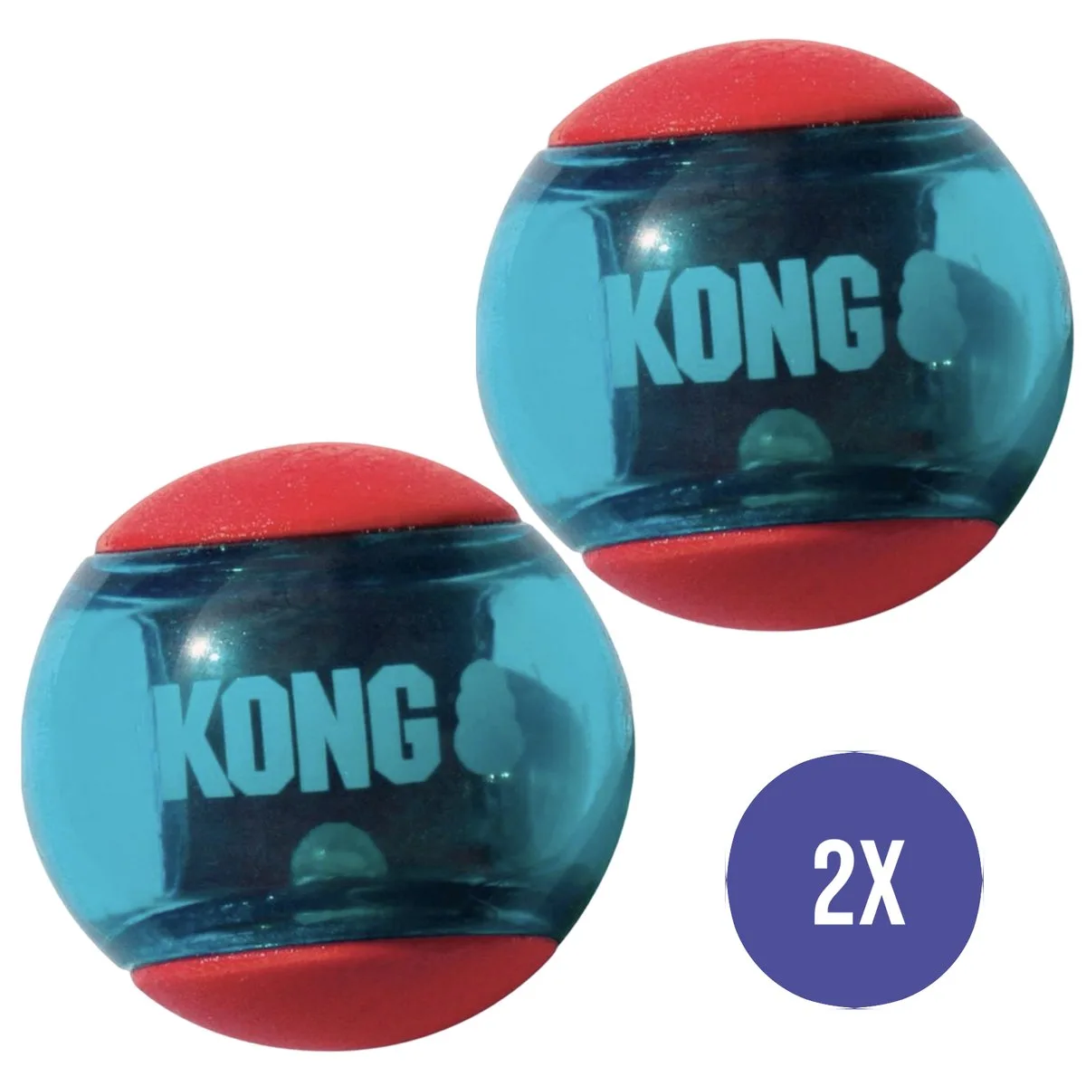 Squeez Action Rood de KONG en Bleu, Rouge – photo produit