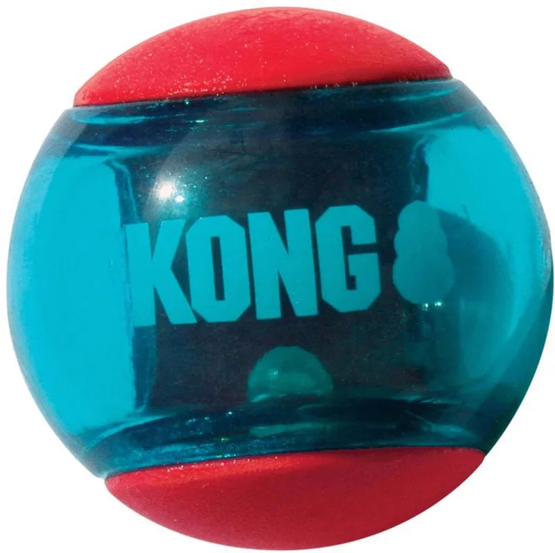 Squeezz Action Honden Bal - Rubber - Rood - L - 8.3 cm de KONG en Multicolore – photo produit