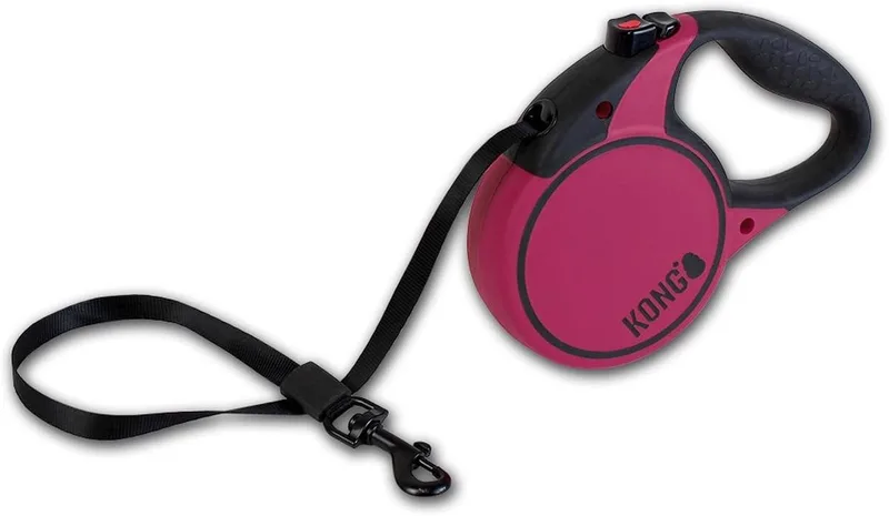Terrain Rollijn – Hondenriem – Met remsysteem - Tot 20 kg - S - 5 Meter de KONG en Rose – photo produit