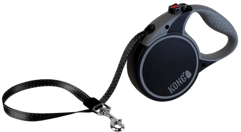 Terrain Rollijn – Hondenriem – Met remsysteem - Tot 30 kg - M - 5 Meter by KONG in Black – product photo