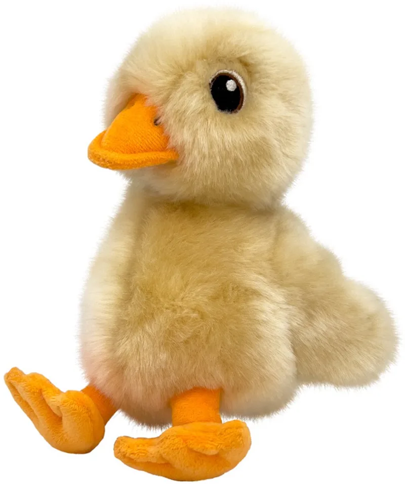 Toughz Duck Rode Knuffel voor Honden 22cm de KONG en Jaune – photo produit