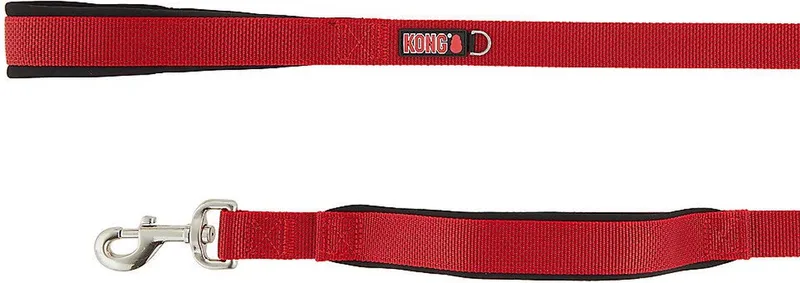 Traffic Padded Handle Quick Control Leash von KONG in Rot – Produktfoto