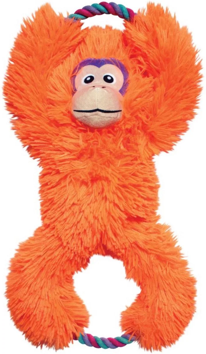Tuggz Aap Hondenspeeltje Pluche met Touw | Oranje by KONG in Blue – product photo