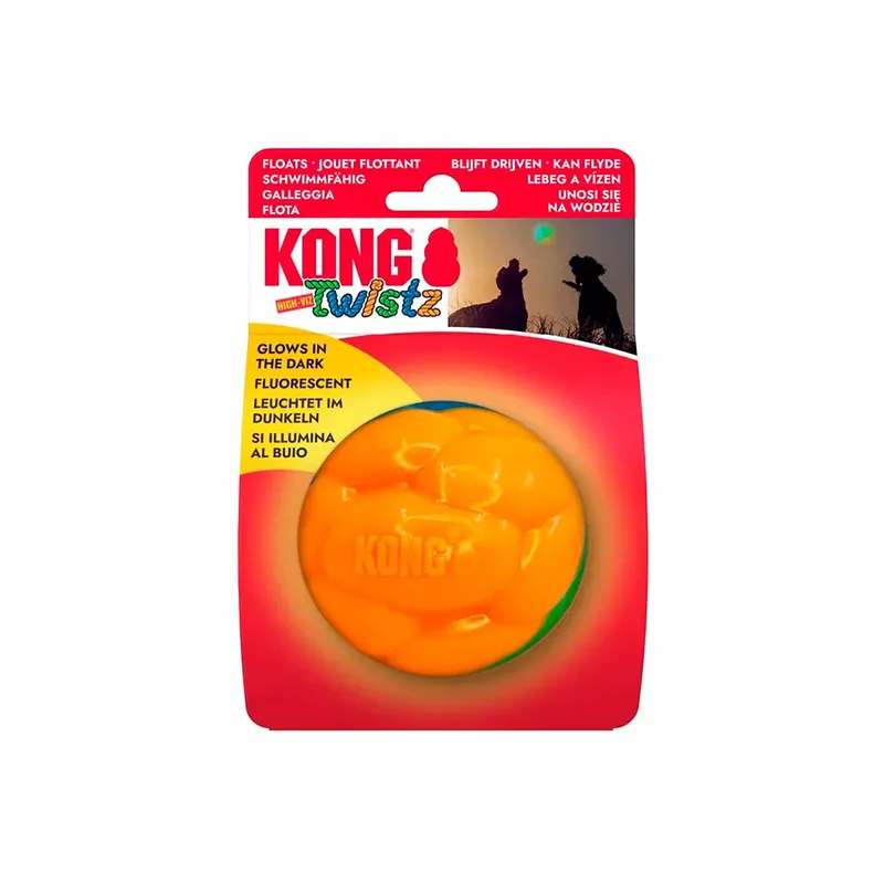 Twistz High-viz Ball Hondenspeeltje de KONG – photo produit