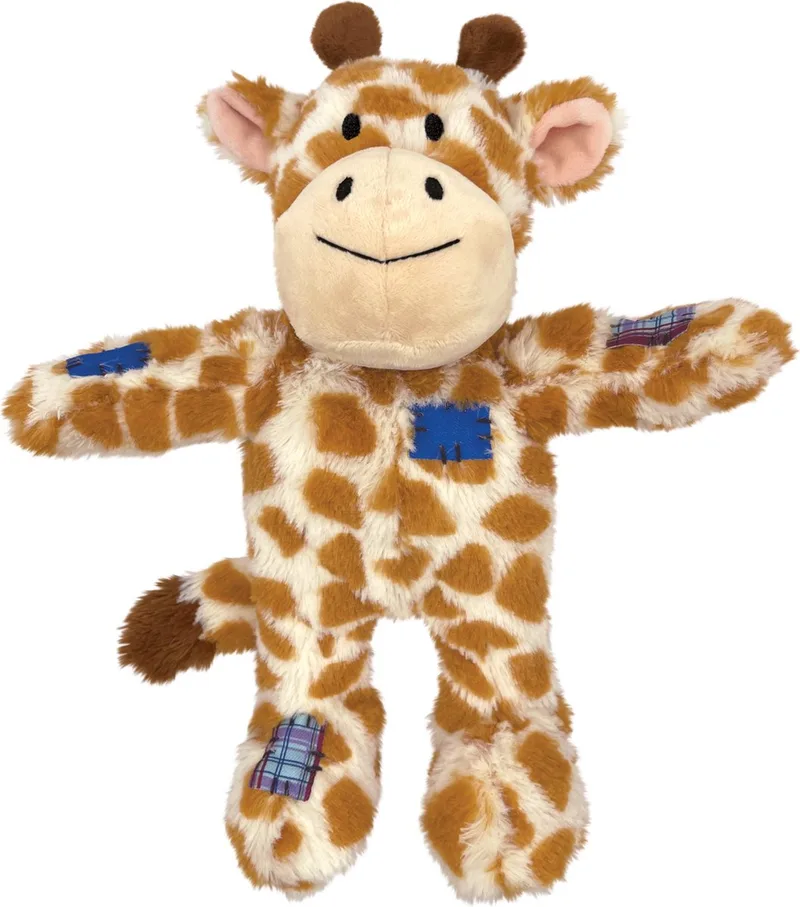 Wild Knots Giraffe | Sterk Pluche Hondenspeelgoed - Geel by KONG in Giraff – product photo
