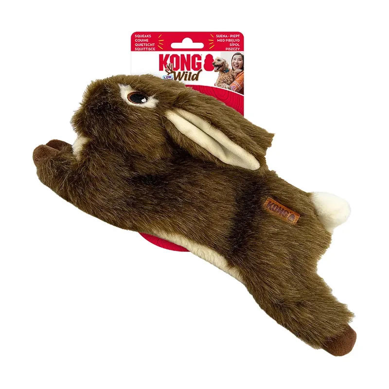 Wild Rabbit - Hondenspeelgoed - M by KONG in Brown – product photo 3 of 3