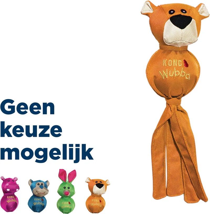 Wubba Ballistic Friend - Hondenspeelgoed - M - 21,6 x 10,5 x 10,2 cm de KONG en Multicolore – photo produit