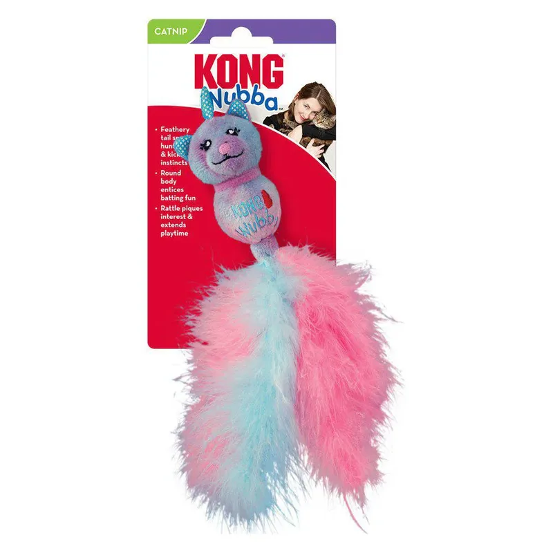 Wubba Caticorn - Kattenspeeltje - 23 cm de KONG en Bleu – photo produit 2 sur 3