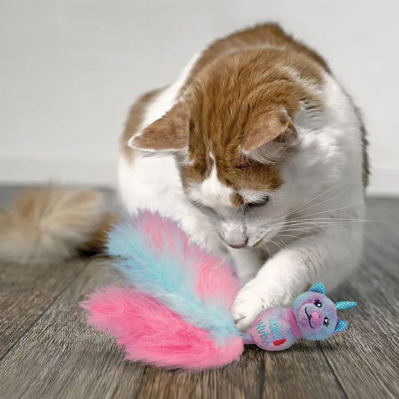 Wubba Caticorn - Kattenspeeltje - 23 cm de KONG en Bleu – photo produit 3 sur 3