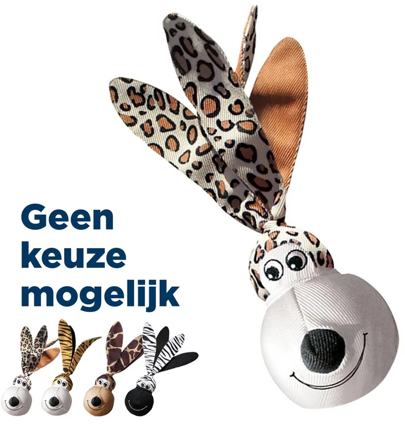 Wubba Floppy Ears - Hondenspeelgoed - 22.4 cm - Willekeurige Variant - 1 Stuk de KONG en Bleu – photo produit 1 sur 4