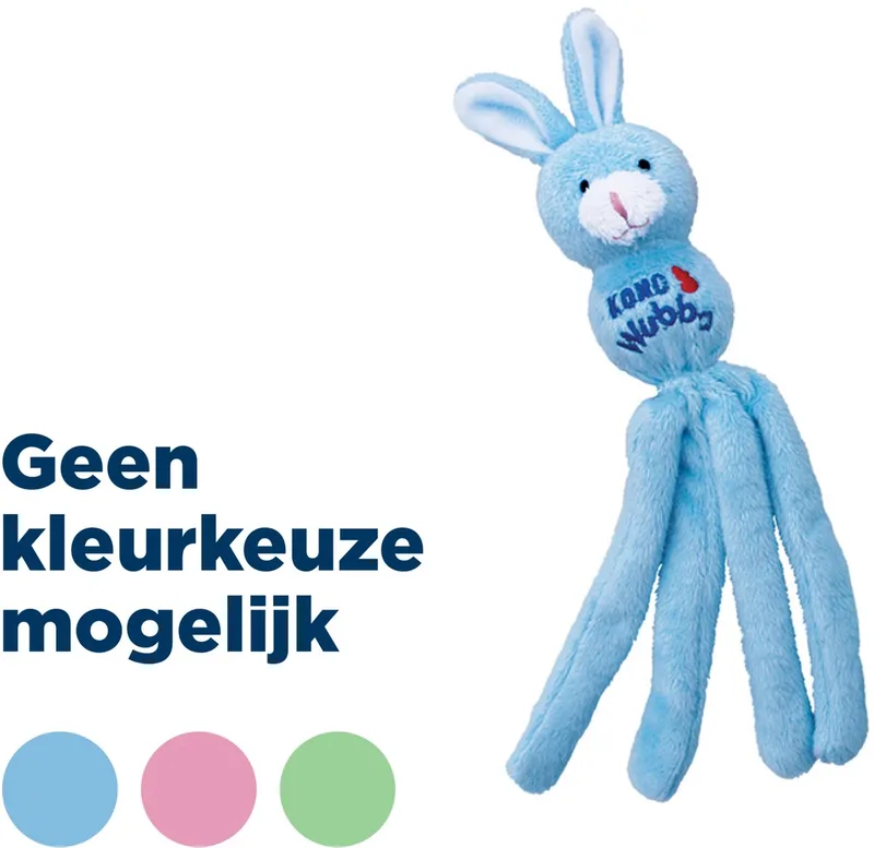 Wubba Konijn - Kattenspeeltje - Speelmuis - 23.4 x 13.8 x 2.6 cm by KONG in Blue – product photo
