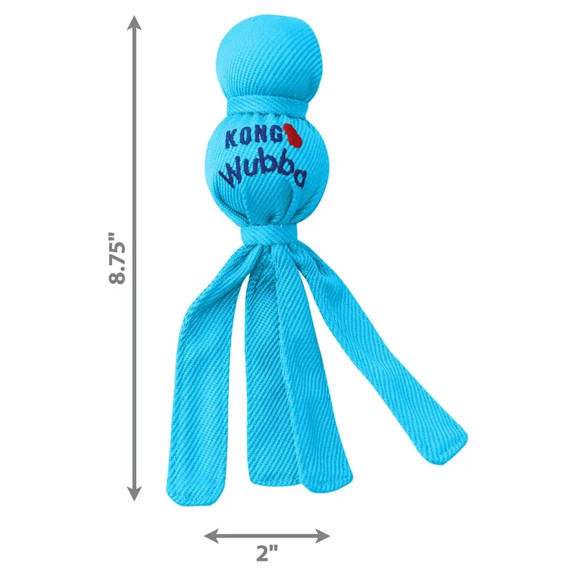 Wubba Puppy - Honden Speelgoed - Assorti Roze of Blauw - 22 cm von KONG in Blau, Rosa – Produktfoto 2 von 4