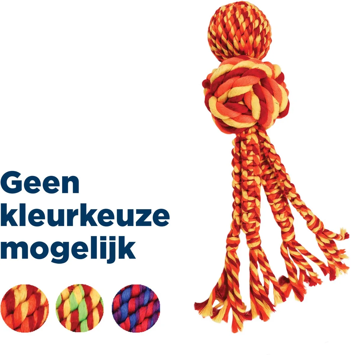 wubba weaves touw assorti 38x8,5x8,5 cm de KONG en Jaune – photo produit