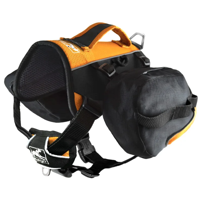 Baxter Hunderucksack schwarz/ orange M von Kurgo in Schwarz, Orange, Regular – Produktfoto