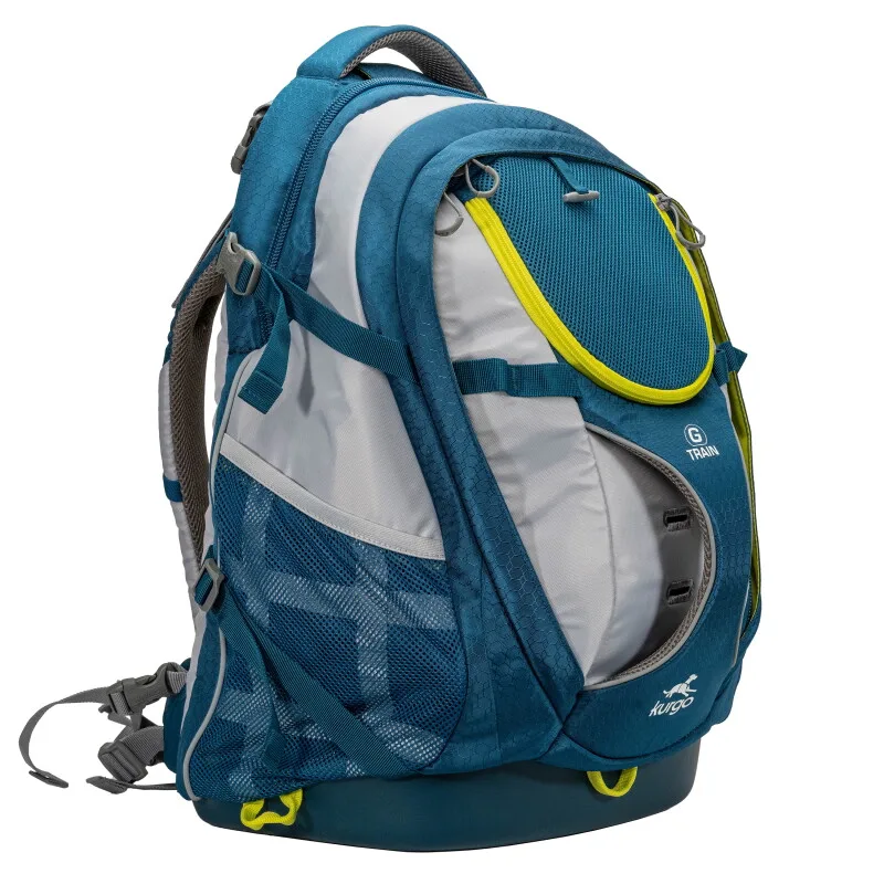 Hunderucksack G-Train blau/ türkis/ grau van Kurgo in Blauw, Turquoise, Grijs, Regular – productfoto