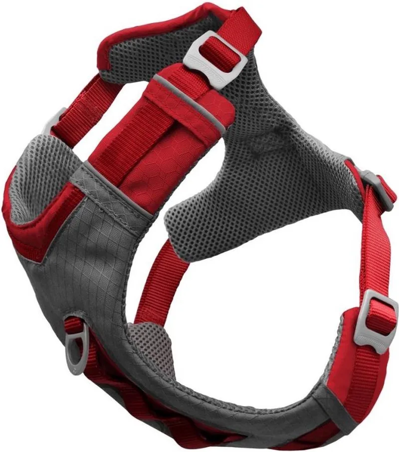 Journey Hondentuigje / Harnas - Ripstop - Mesh binnenzijde - Rood-Grijs - XS - Halsomvang: 23-33 cm - Borstomvang: 30-45 cm de Kurgo – photo produit
