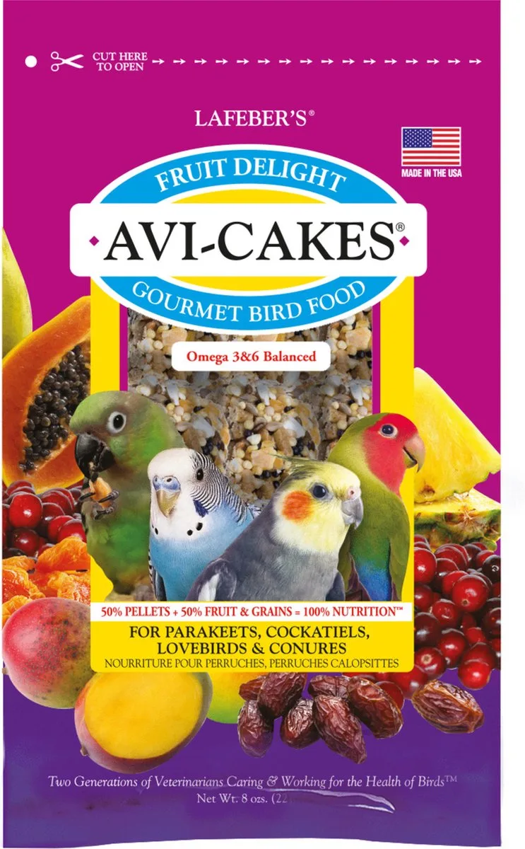 Avi-Cakes Fruit Delight Cockatiel - Vogelvoer - 227 g von Lafeber – Produktfoto