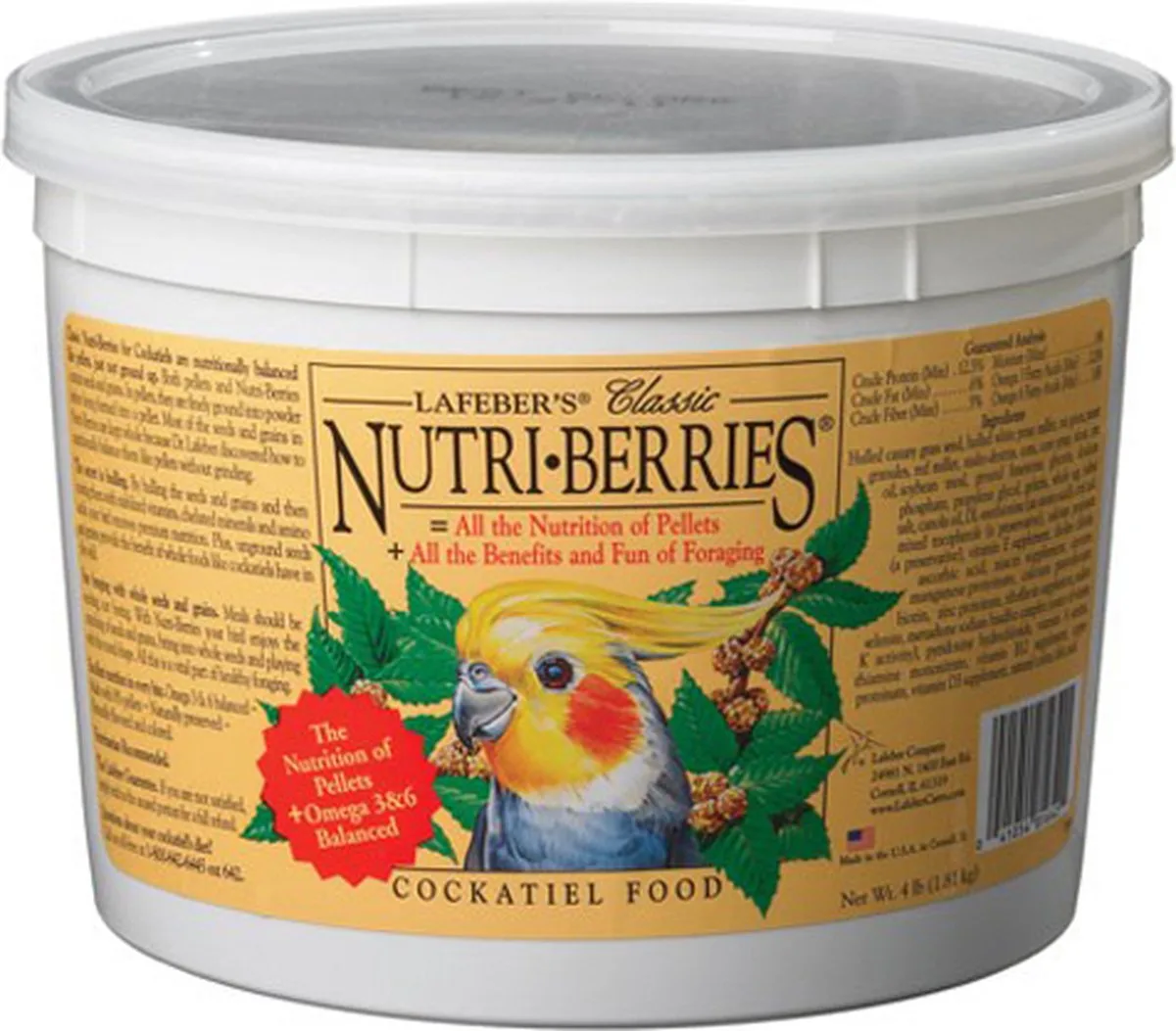 Classic Nutri-Berries Cockatiel 1,81 kg - papegaaievoer de Lafeber – photo produit