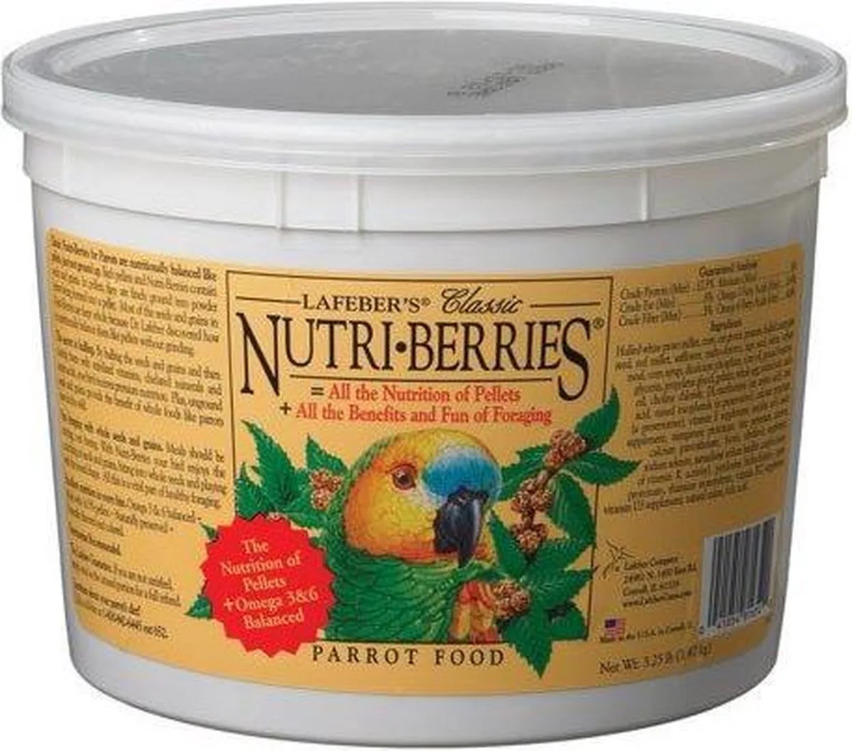 Classic Nutri-Berries Parrot - 1,47 kg de Lafeber – photo produit