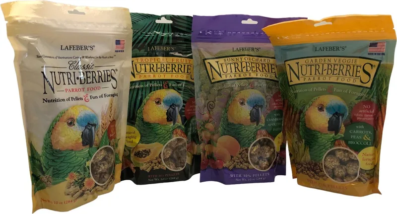 Nutri-berries Combi Deal Papegaai 1136g - Papegaaienvoer - Vogelvoer - Papegaaien Snack de Lafeber – photo produit