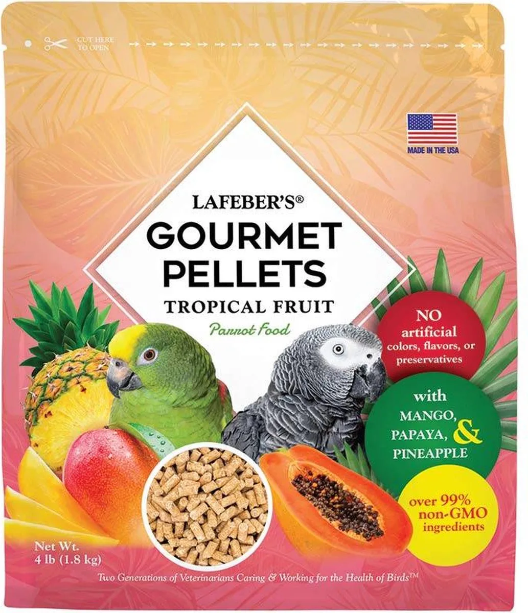 Tropical Fruit Gourmet Pellets Parrot 1.8 kg van Lafeber – productfoto