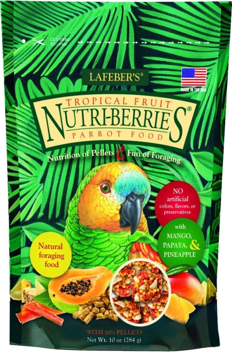Tropical Fruit Nutri-Berries Parrot - Vogelvoer - 284 g by Lafeber – product photo