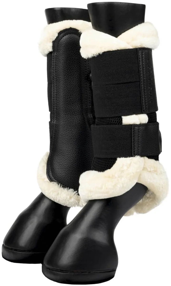 Beenbeschermers Lemieux Fleece Edge Mesh Brushing Wit-beige by LeMieux in White – product photo