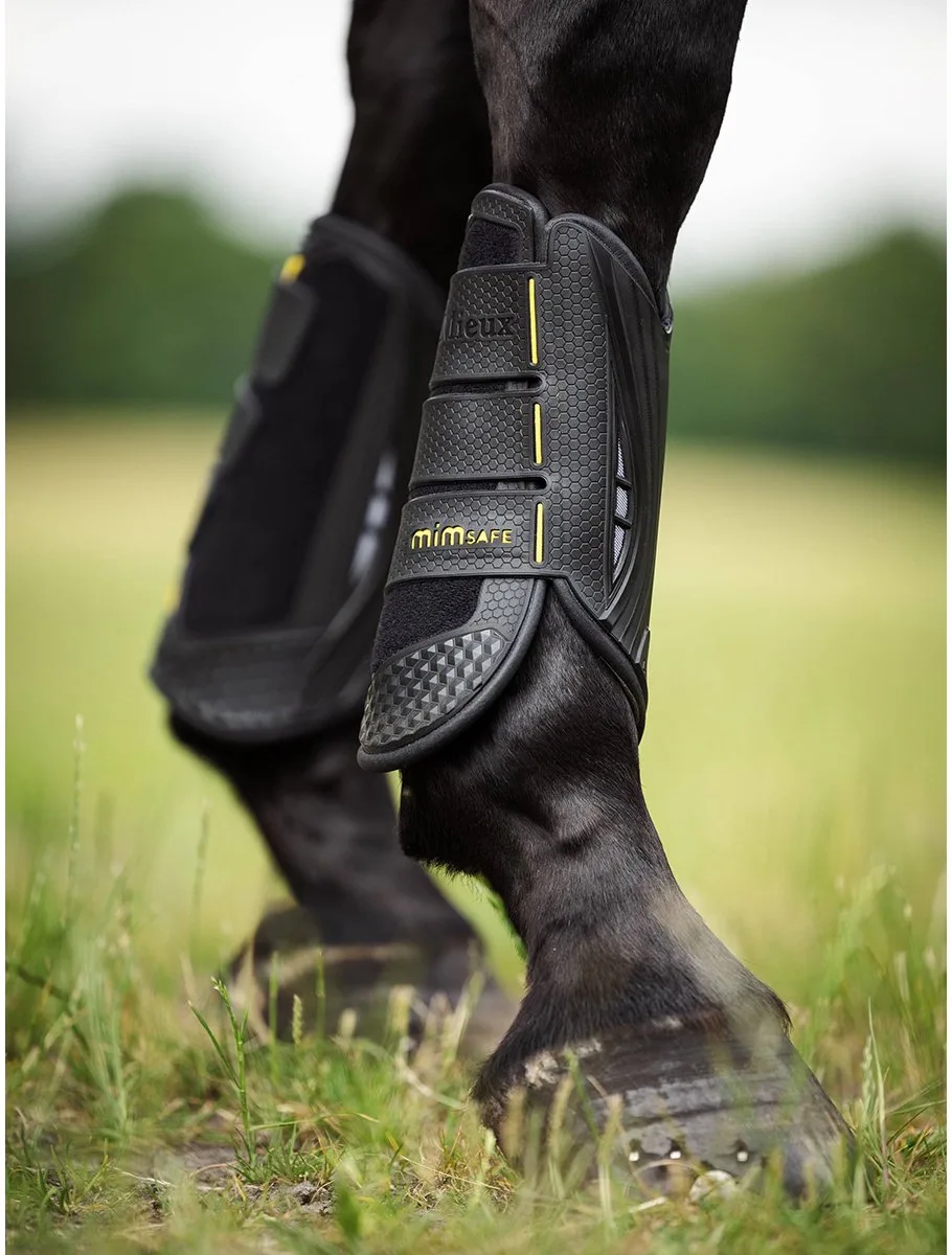 Beenbeschermers Lemieux Mimsafe Xc Front van LeMieux in Zwart – productfoto