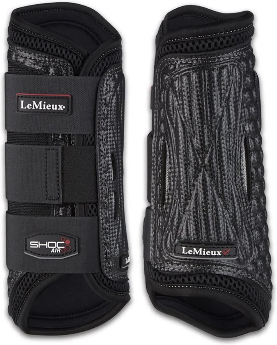 Beenbeschermers Lemieux Shoc Air Front van LeMieux in Zwart – productfoto