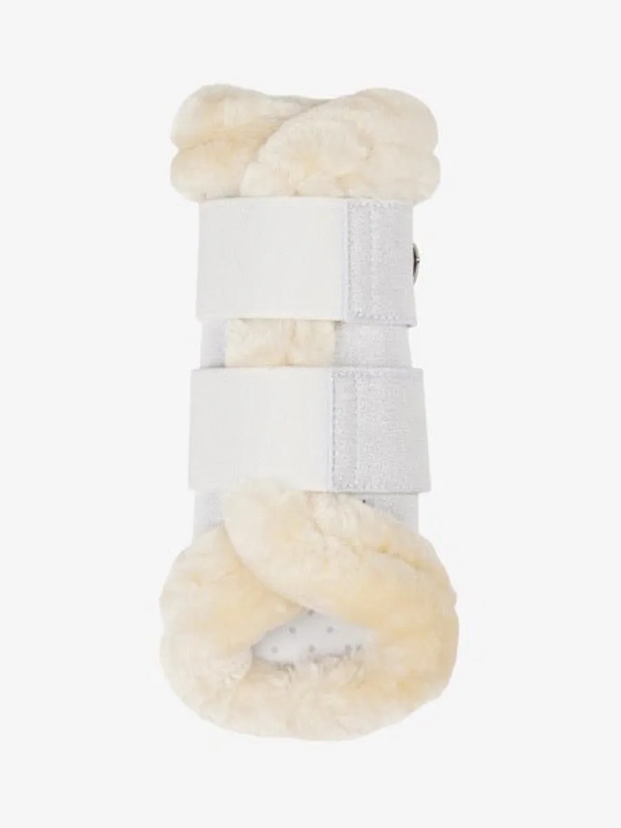 Brilliance Fleece Edged Brushing Boot L by LeMieux in White – product photo