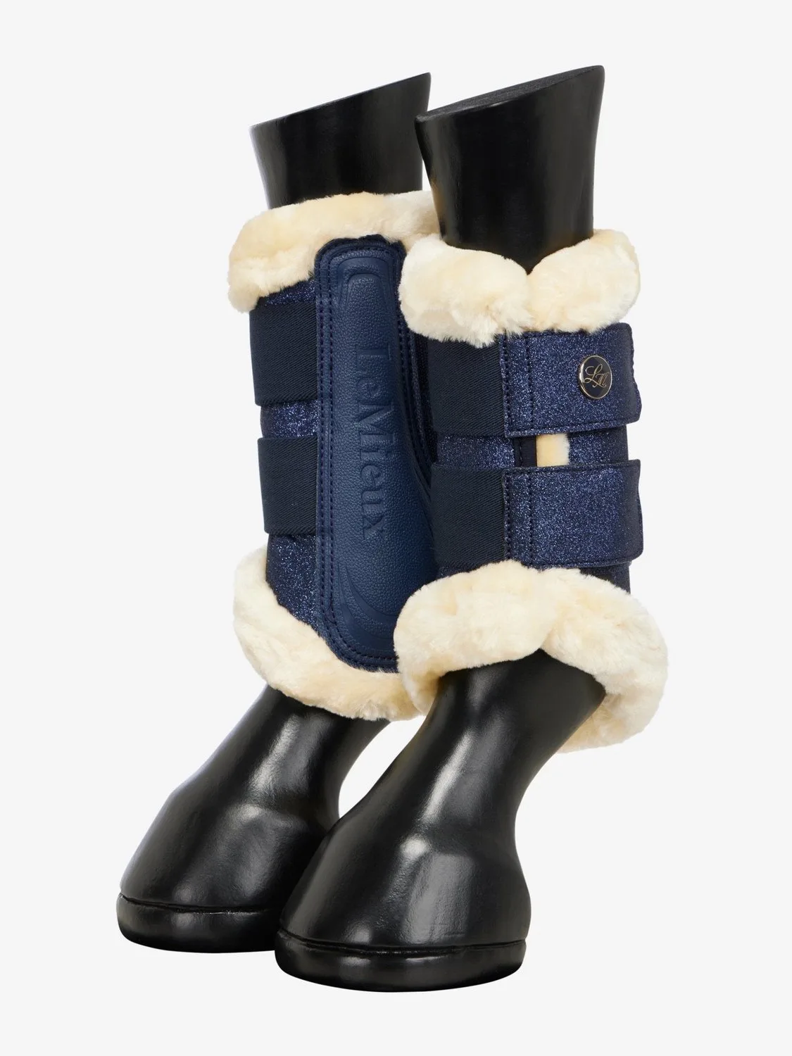 Brushing Boots LeMieux Lustre Fleece - L by LeMieux in Sapphire – product photo