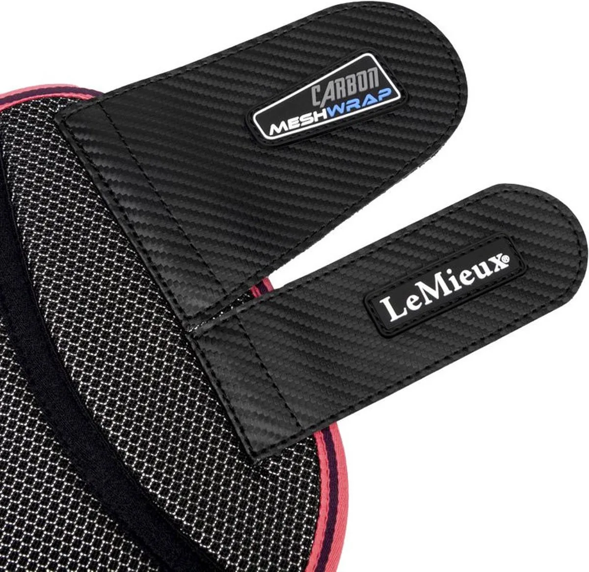 Carbon Mesh Wrap Peesbeschermer - maat XL van LeMieux in Papaya, Zwart – productfoto