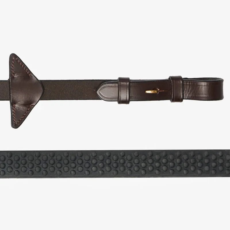 CORE zachte rubberen teugels Havana/Brass Full de LeMieux en Marron – photo produit