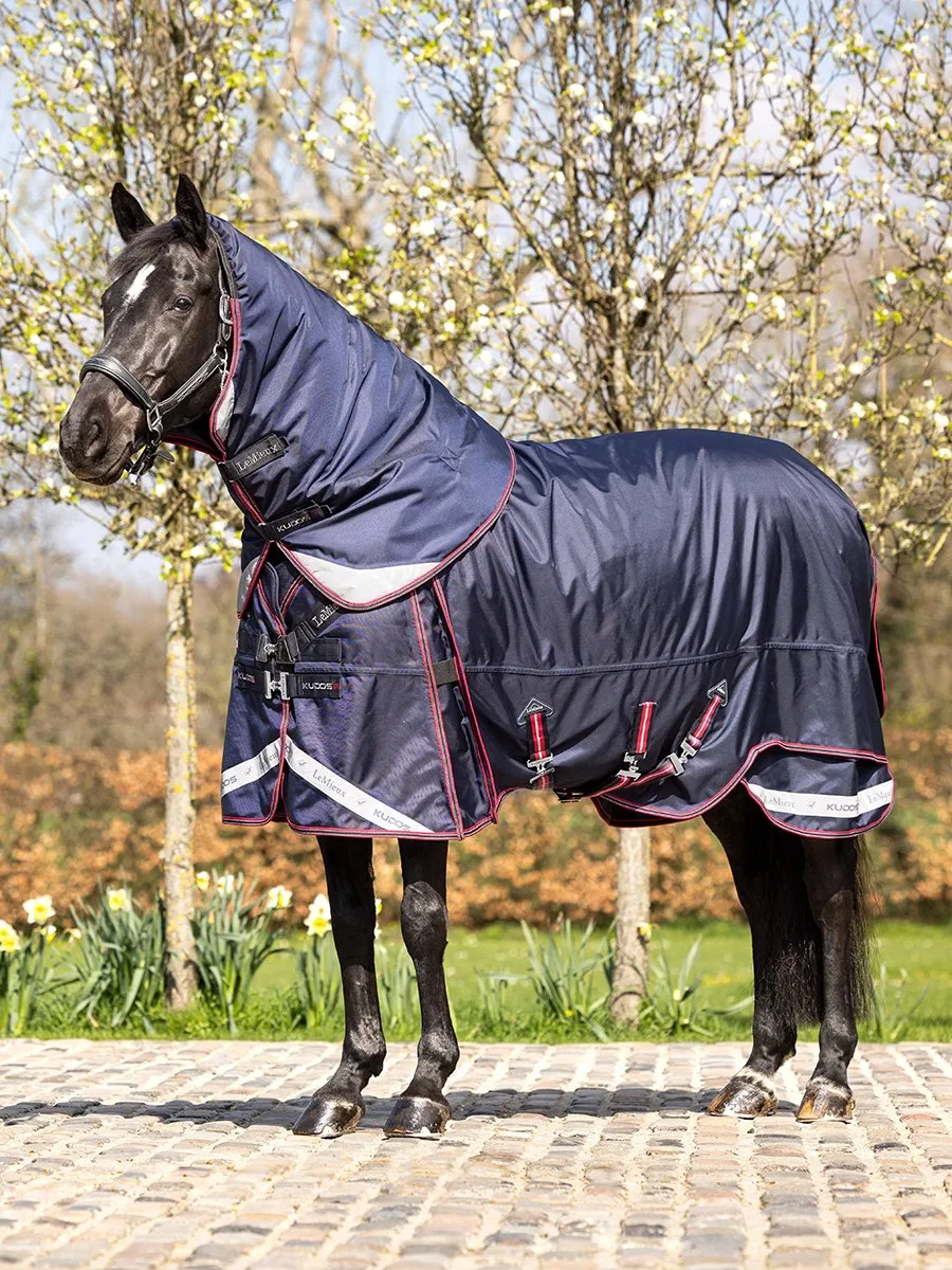 Deken Lemieux Kudos Thermo Pro Turnout 100gr - 140/191 de LeMieux en Bleu foncé – photo produit