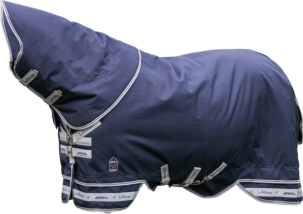 Deken Lemieux Turnout Arika Met Hals 200gr - 140/191 de LeMieux en Bleu foncé – photo produit
