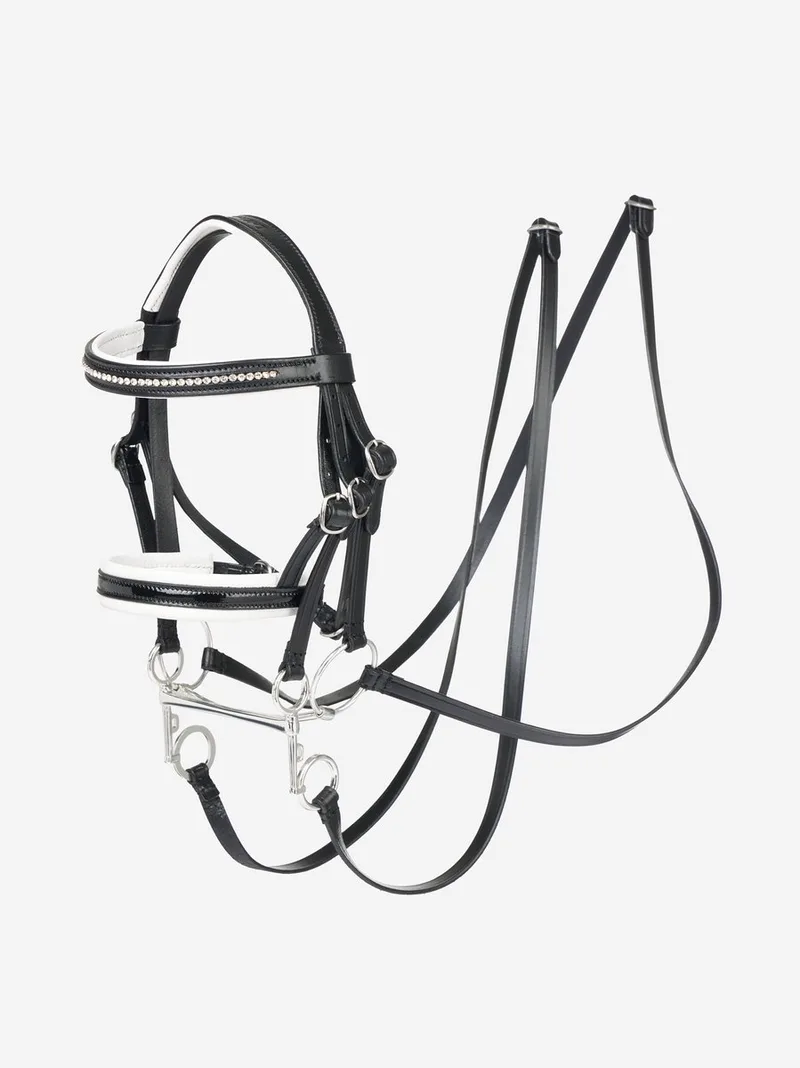 Hobby Horse Stang en Trens Hoofdstel Zwart/Wit - One size von LeMieux in Schwarz – Produktfoto