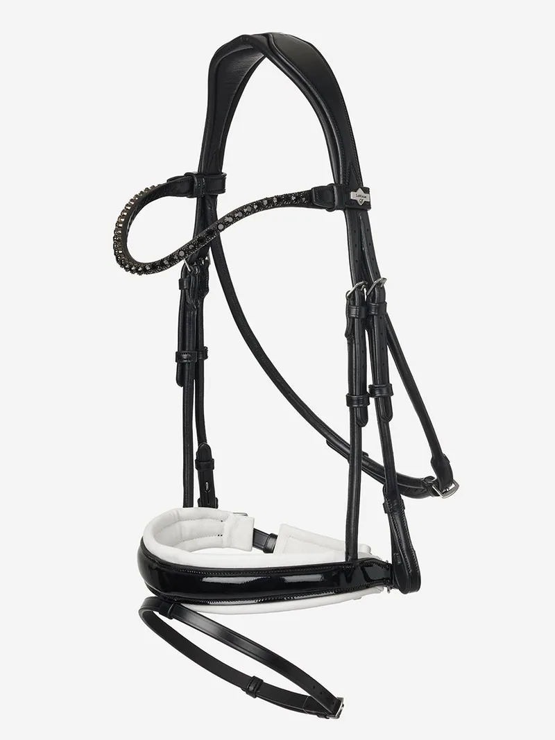 Hoofdstel Kudos Patent Dressage Zwart/Wit - COB von LeMieux in Schwarz – Produktfoto