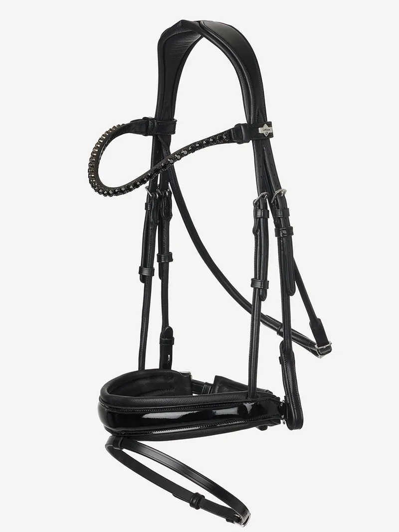 Hoofdstel Kudos Patent Dressage Zwart/Zwart - Full de LeMieux en Noir – photo produit