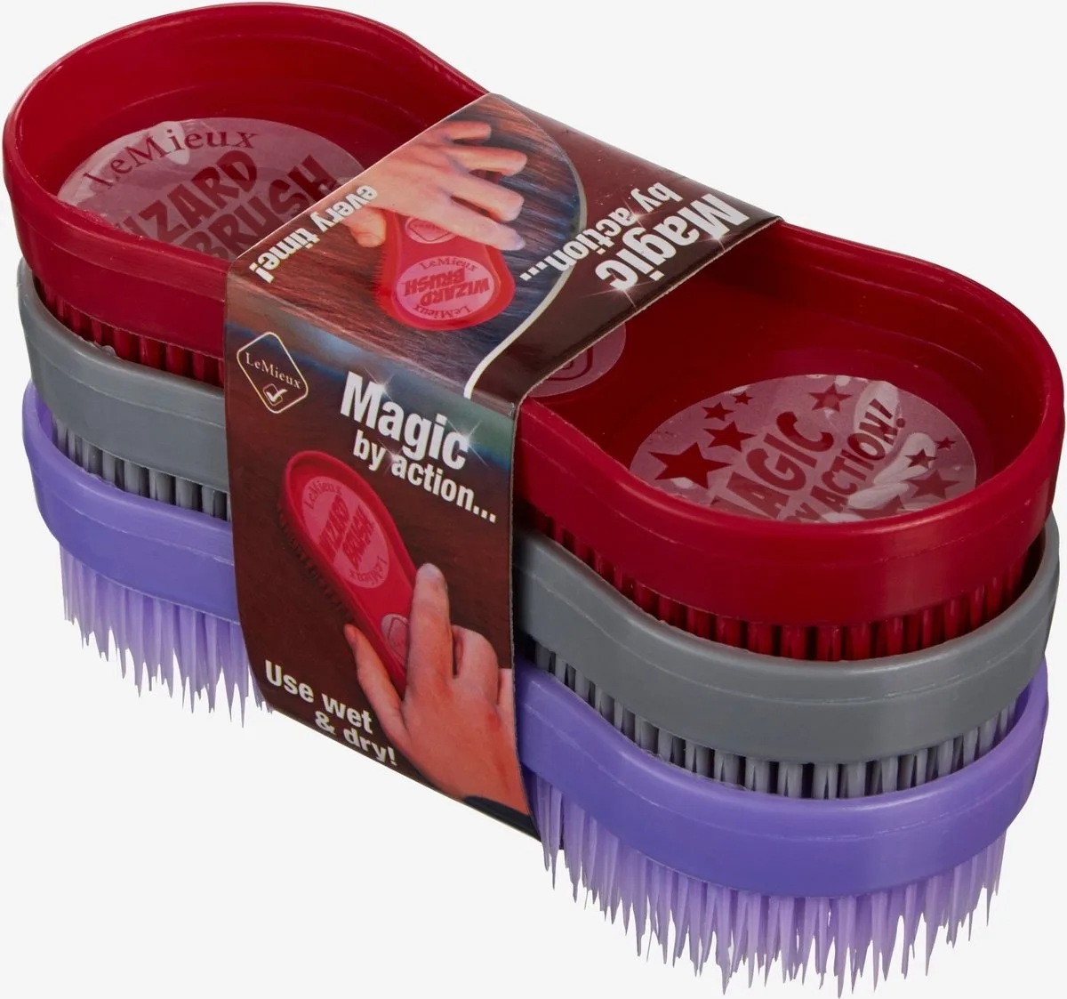 MagicBrush Borstelset 3-delig van LeMieux in Burgundy – productfoto