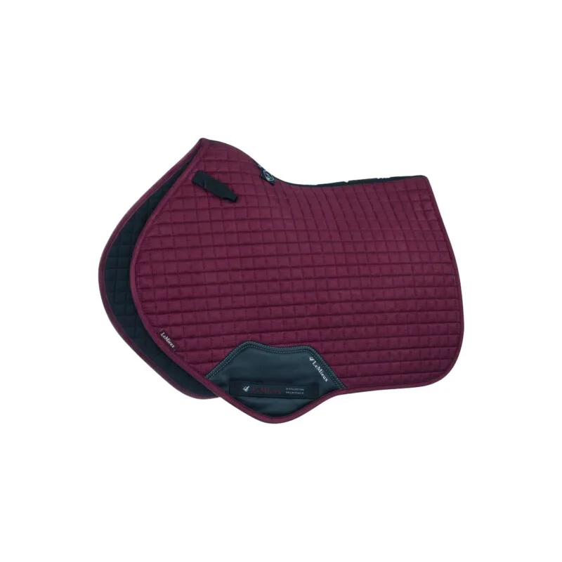 Springschabracke Suede CC Square WB (Warmblut) von LeMieux in Bordeaux, Regular – Produktfoto
