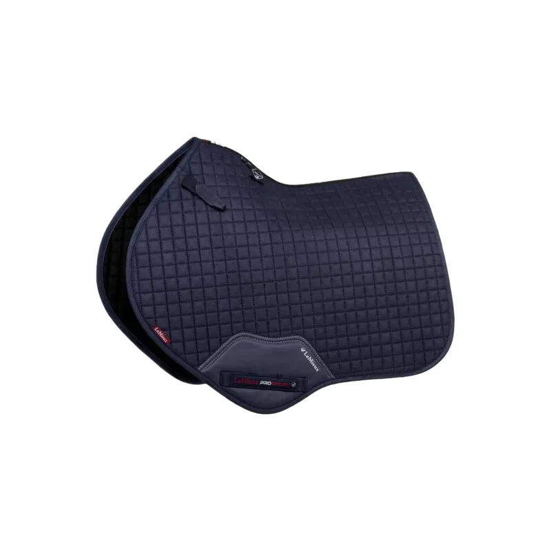 Springschabracke Suede CC Square WB (Warmblut) von LeMieux in Dunkelblau, Regular – Produktfoto
