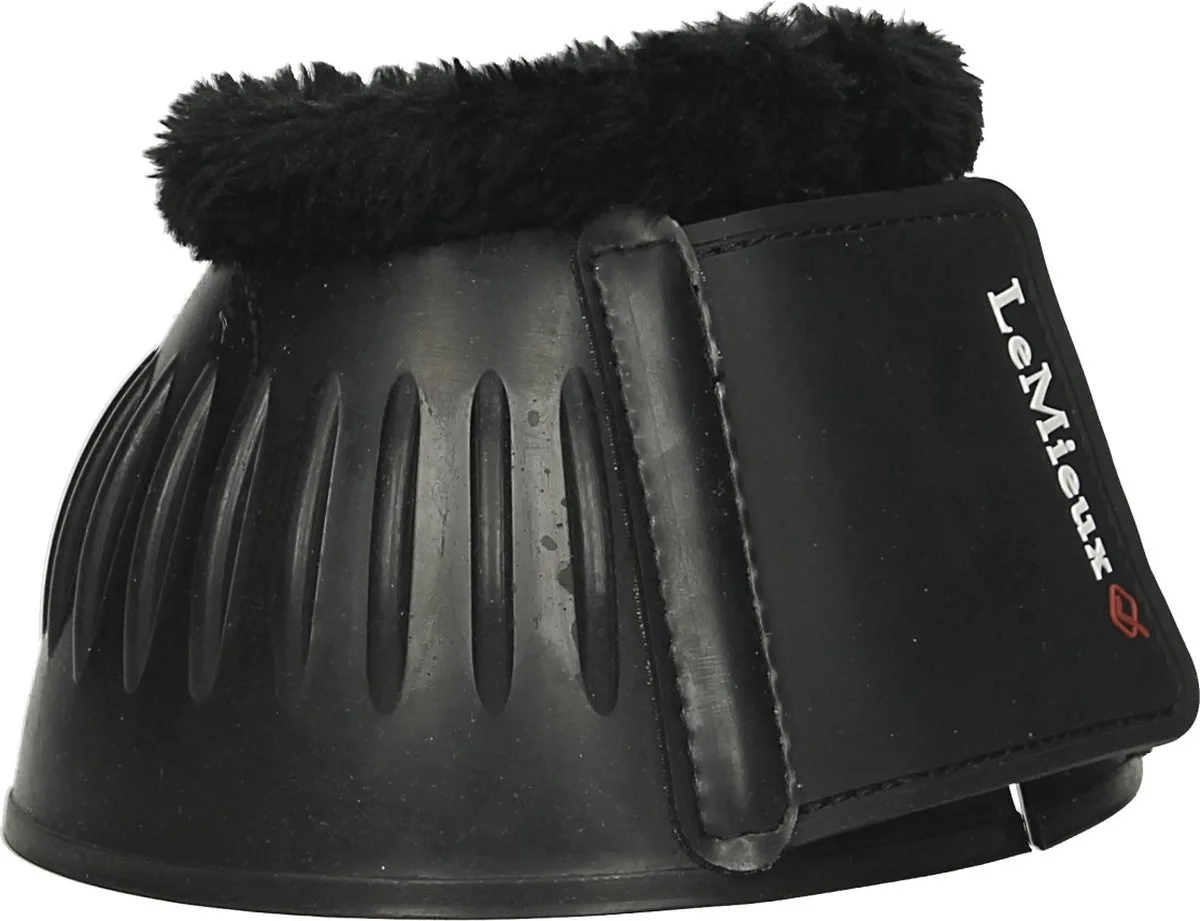 Springschoen rubber Bell Boots Fleece Black Black - L | Springschoenen von LeMieux in Schwarz – Produktfoto
