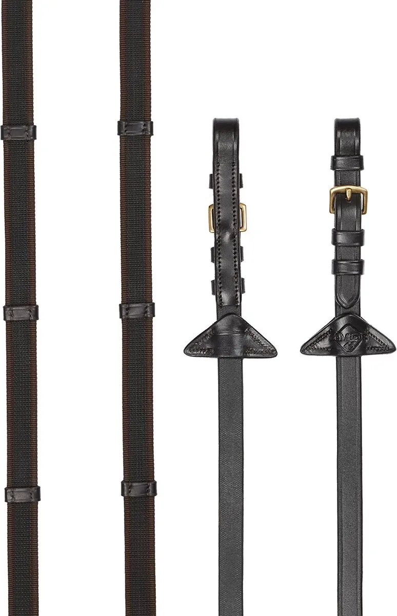 Teugels Rubber Grip Continental - paard by LeMieux in Bruin-goud – product photo