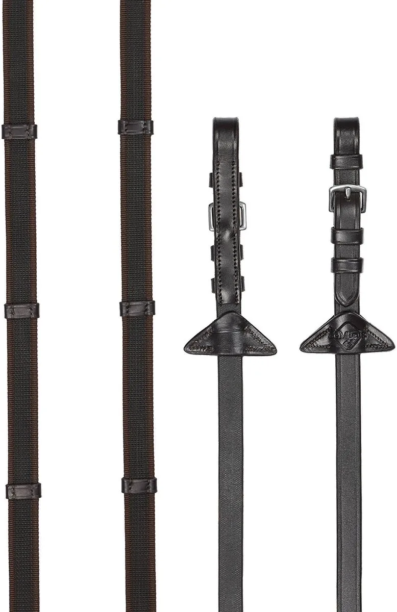 Teugels Rubber Grip Continental - pony by LeMieux in Bruin-zilver – product photo