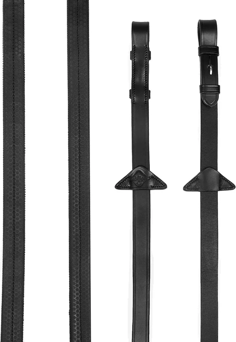 Teugels Soft Rubber Met Stops - paard de LeMieux en Noir – photo produit