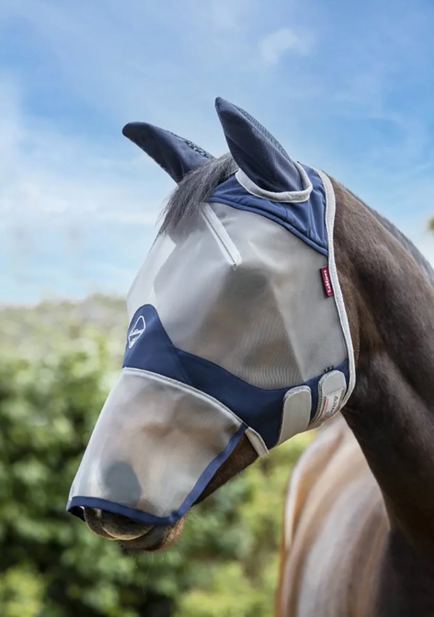 Vliegenmasker Lemieux Armourshield Pro Full Donkerblauw-grijs - SHETLANDER van LeMieux – productfoto